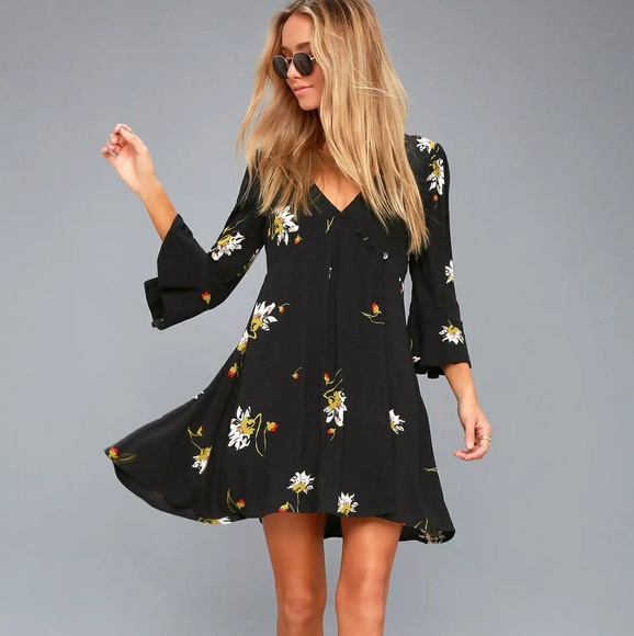 Free People Dresses & Skirts - Free People 'Time On My Side' Black Dress Size XS